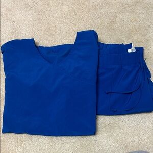 Women's royal Blue Maven Scrub Set